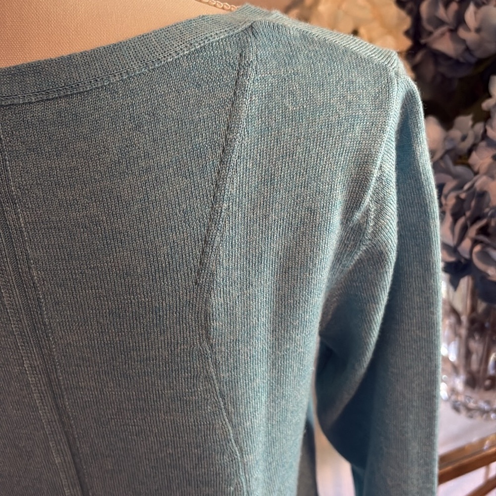 Eileen Fisher asymmetrical sweater in ice blue size Small - Picture 5 of 5